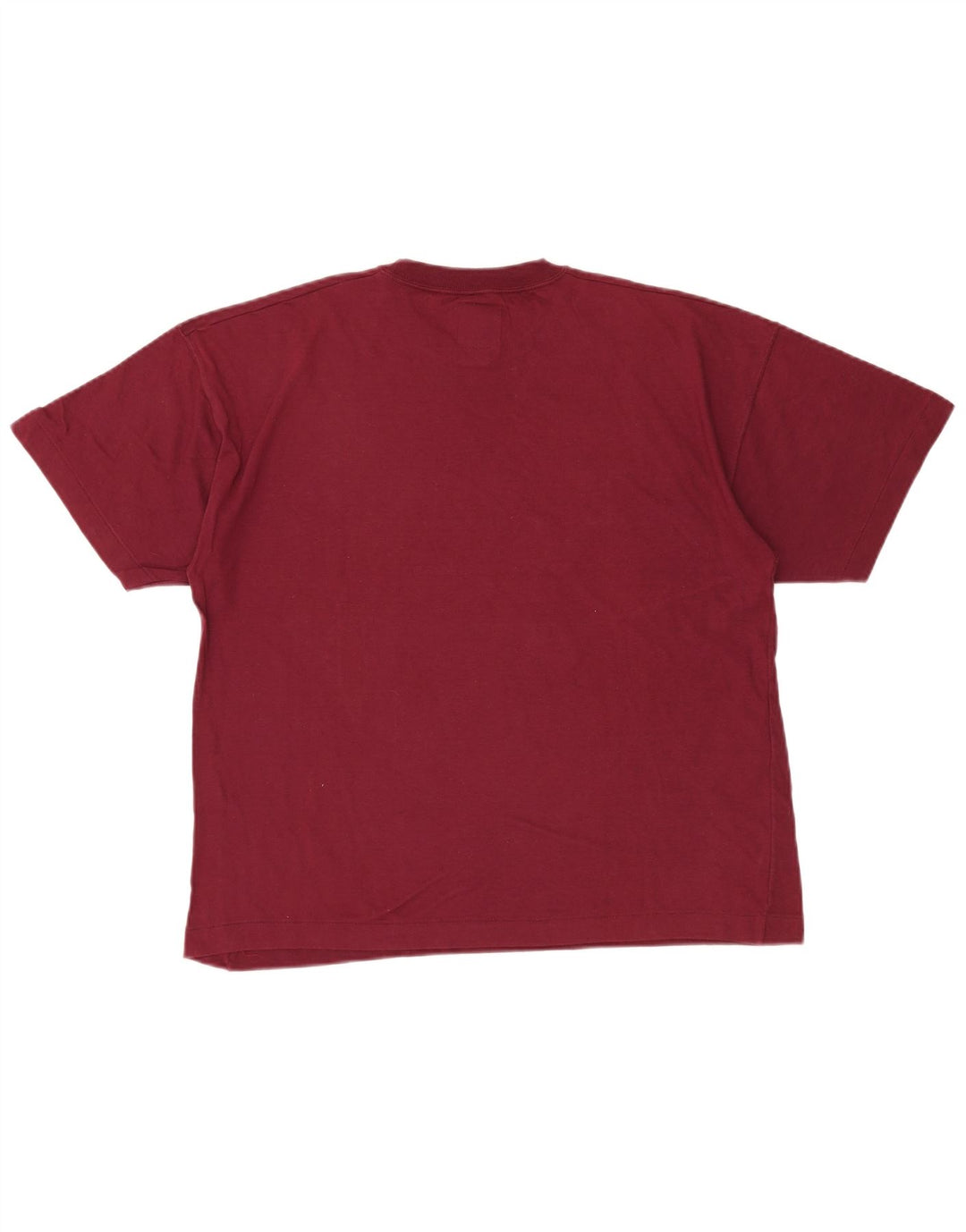 WILKER Mens Graphic T-Shirt Top Medium Maroon Cotton