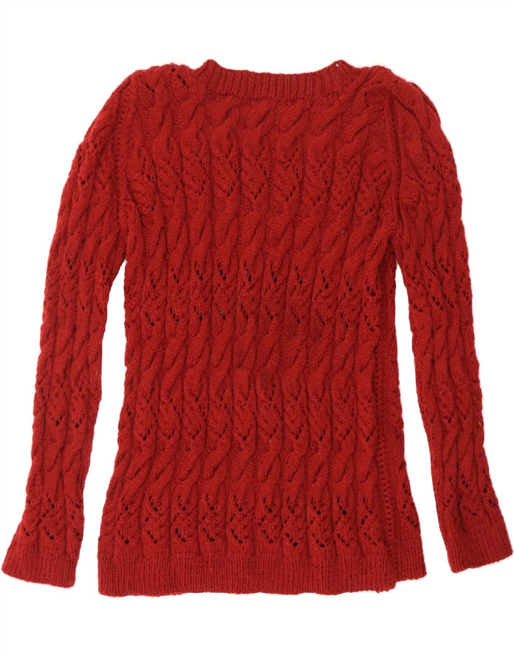 VINTAGE Womens Crew Neck Jumper Sweater UK 14 Large Red Vintage Vintage and Second-Hand Vintage from Messina Hembry 