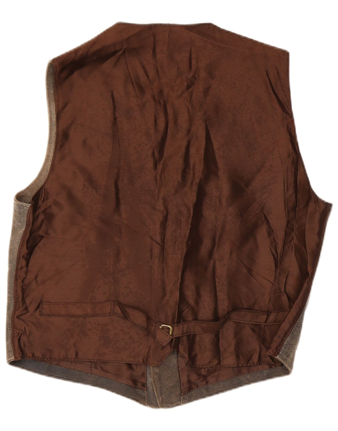 Vintage Mens Suede Waistcoat Medium Brown Leather