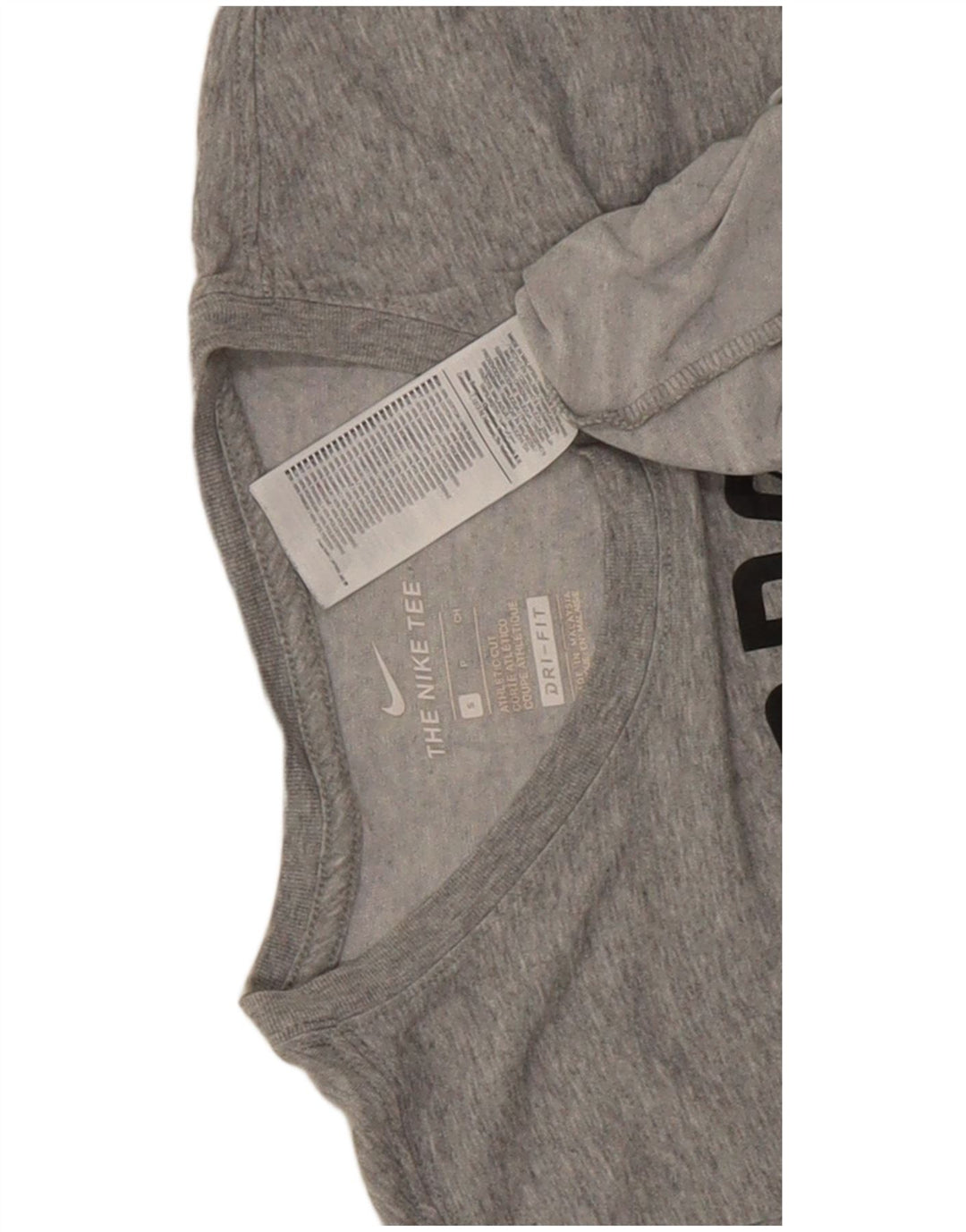 Nike Mens Dri Fit Graphic T-Shirt Top Small Grey Cotton