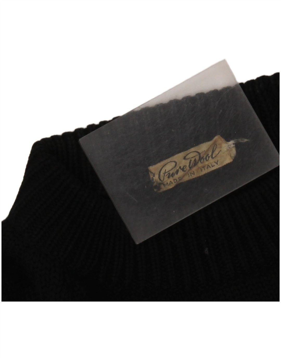 Vintage Mens Turtle Neck Jumper Sweater Medium Black Fair Isle Christmas