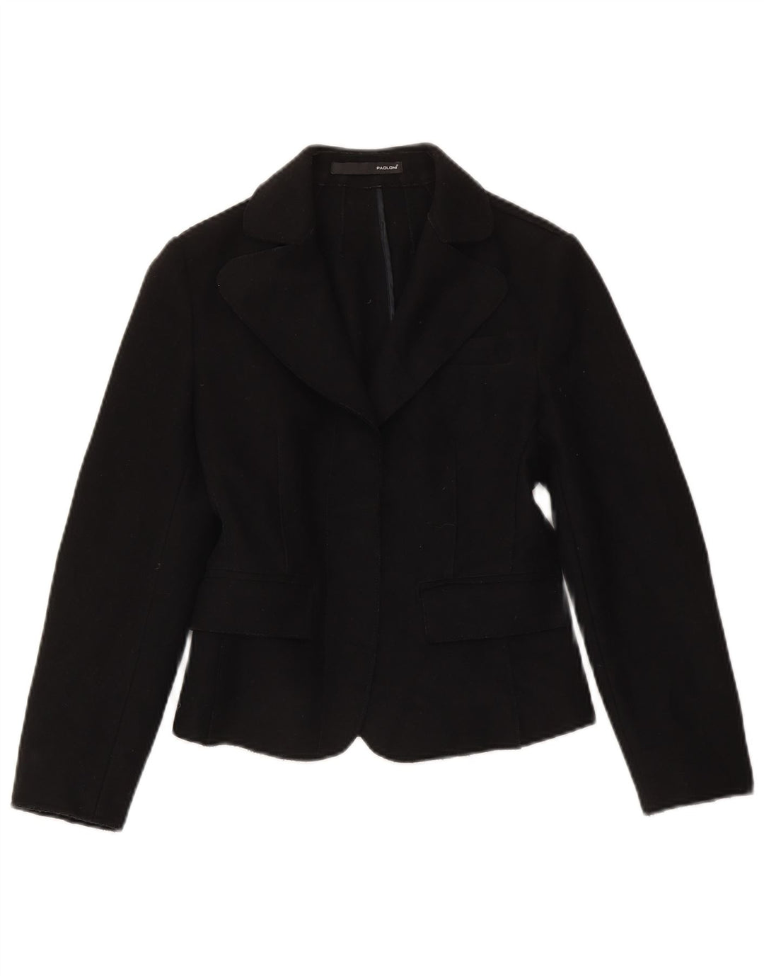 Paoloni Womens Blazer Jacket IT 42 Medium Black Wool