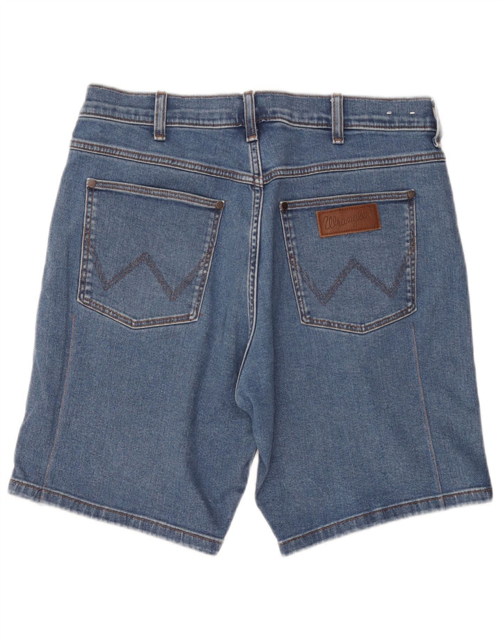 Wrangler Mens Denim Shorts W34 Large  Blue Cotton
