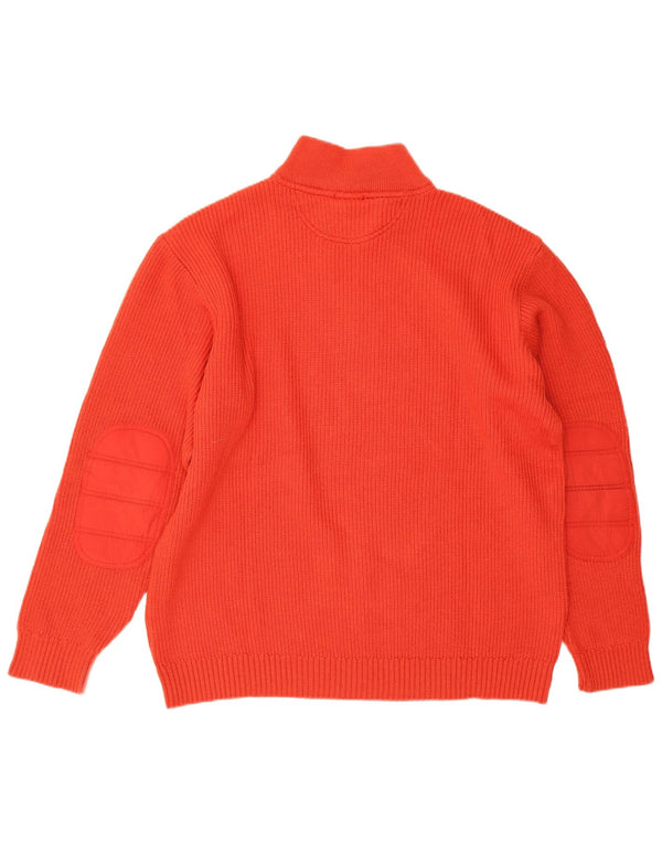 Amerigo Vespucci Mens Zip Neck Jumper Sweater 2XL Orange New Wool