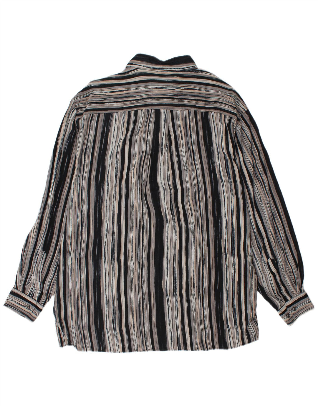 UMBERTO ROSETTI Mens Overshirt Shirt Size 15 1/2 Medium Grey Striped