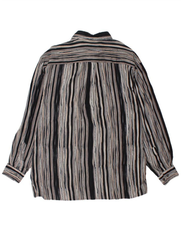 UMBERTO ROSETTI Mens Overshirt Shirt Size 15 1/2 Medium Grey Striped