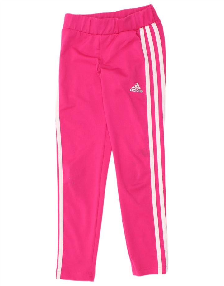 Adidas Girls Aeroready Leggings 7-8 Years Pink Polyester
