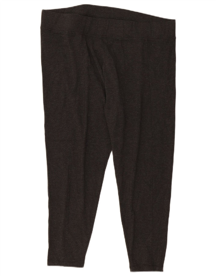 MARKS & SPENCER Womens Leggings UK 22 3XL Grey Polyester