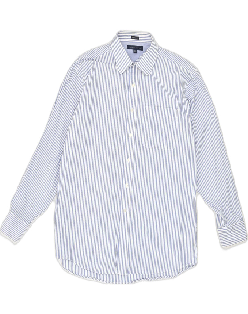 TOMMY HILFIGER Mens Regular Fit Shirt Size 15 1/2 Medium Blue Striped | Vintage Tommy Hilfiger | Thrift | Second-Hand Tommy Hilfiger | Used Clothing | Messina Hembry 