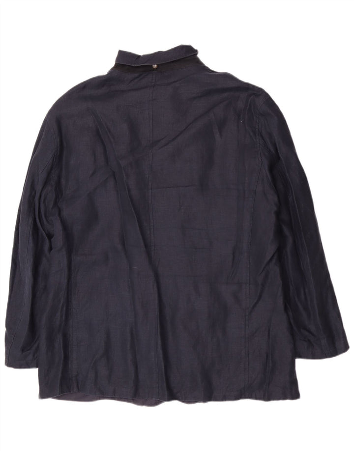 Massimo Dutti Mens Utility Jacket UK 40 Large Navy Blue