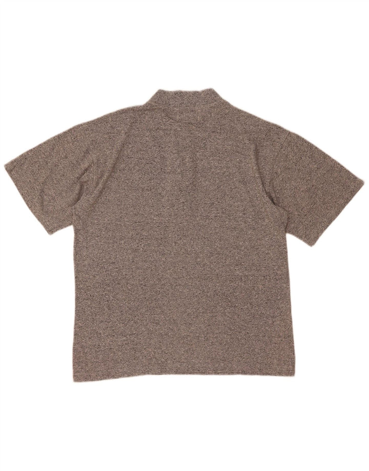 MCROSS Mens Polo Shirt Medium Grey Flecked