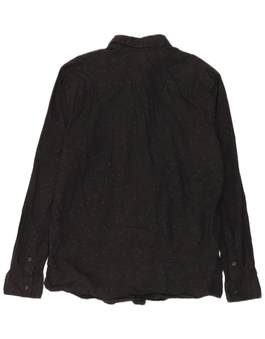 Volcom Mens Modern Fit Shirt Large Black Spotted Cotton