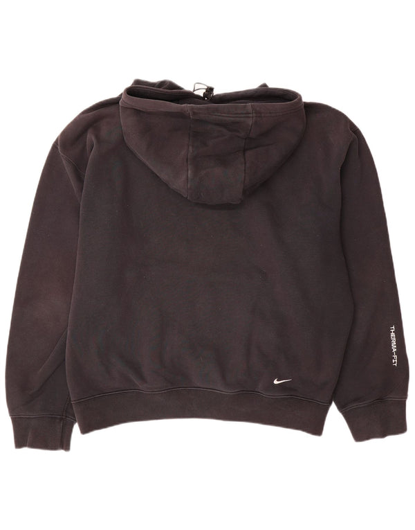 Adidas Mens Therma-Fit Loose Fit Hoodie Jumper Medium Black Cotton