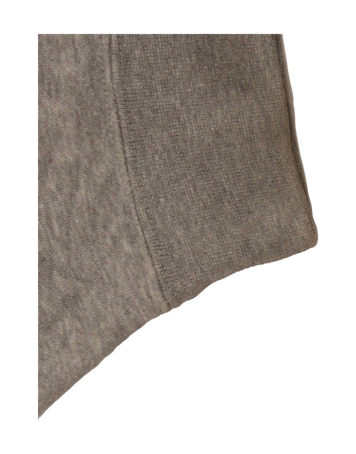 NIKE Womens Oversized Crop Zip Hoodie Sweater UK 14 Medium Grey Cotton Vintage Nike and Second-Hand Nike from Messina Hembry 