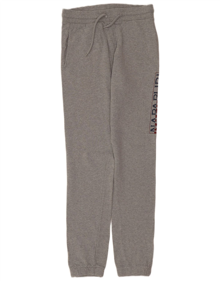Napapijri Mens Graphic Tracksuit Trousers Joggers Small Grey Flecked