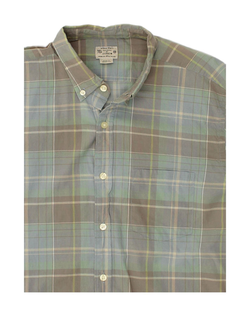 J. CREW Mens Shirt Medium Grey Check Cotton | Vintage J. Crew | Thrift | Second-Hand J. Crew | Used Clothing | Messina Hembry 