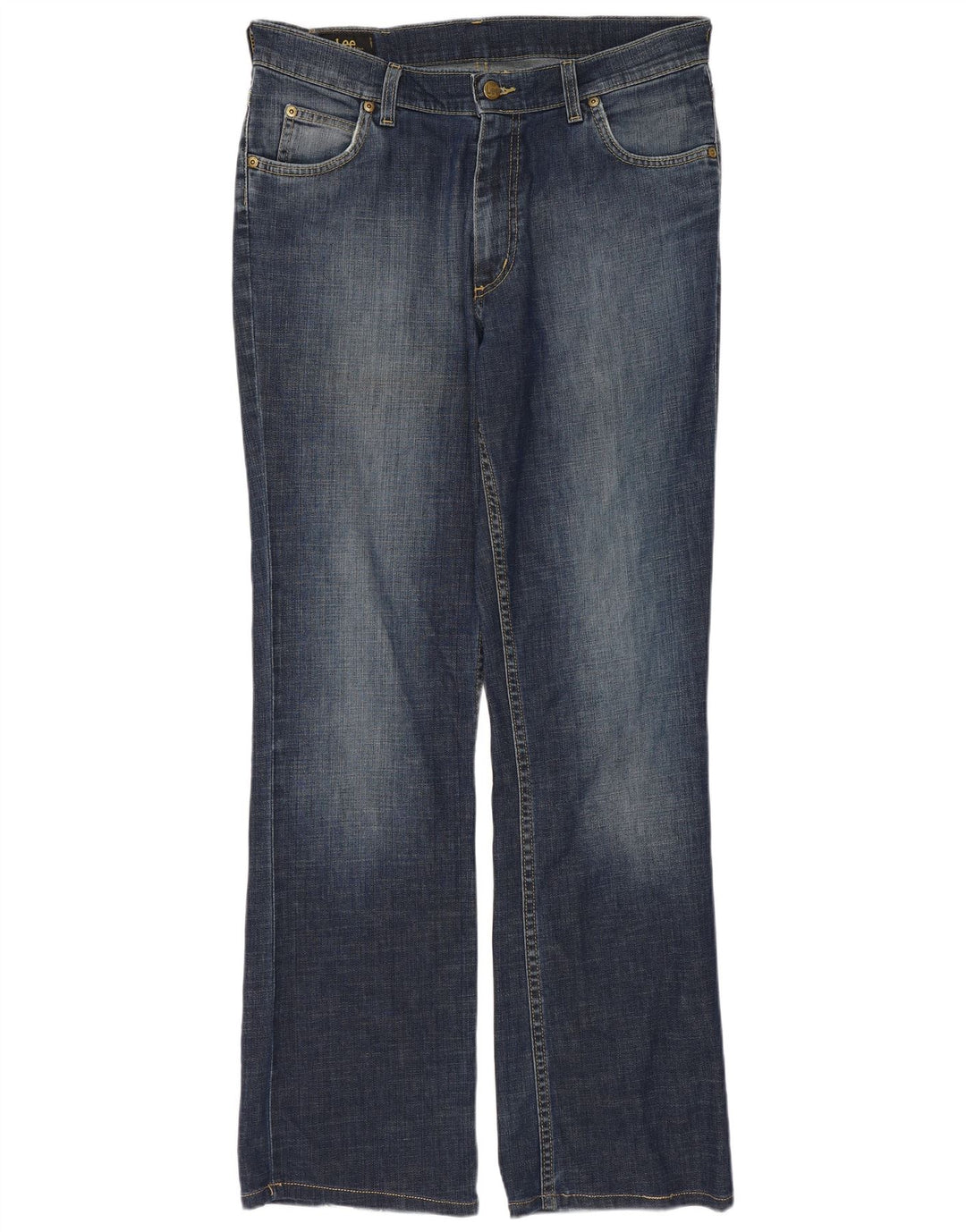 LEE Mens REED Straight Jeans W34 L31 Navy Blue Cotton