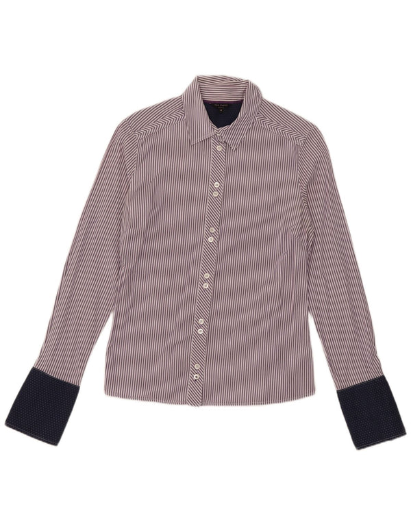 Ted Baker Womens Shirt Size 4 Large Purple Striped
