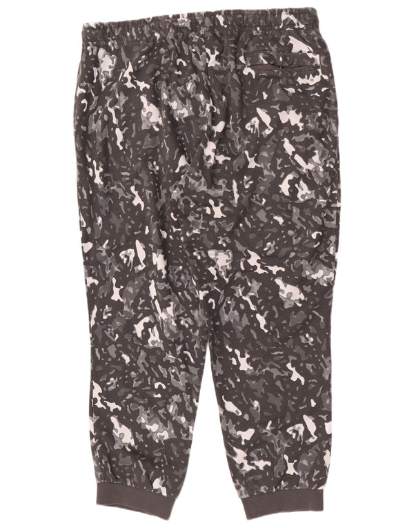 Nike Mens Tracksuit Trousers Joggers 2XL Grey Camouflage Cotton