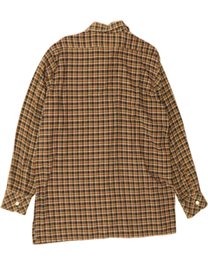 VINTAGE Mens Flannel Shirt Size 41/42 Large Green Check Cotton Vintage Vintage and Second-Hand Vintage from Messina Hembry 