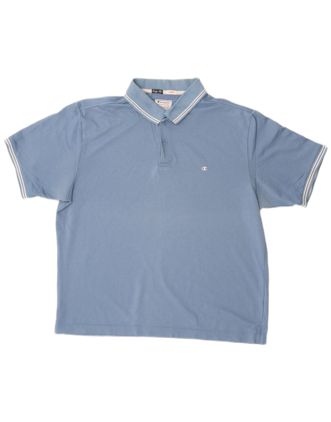 Champion Mens Easy Fit Polo Shirt Large Blue