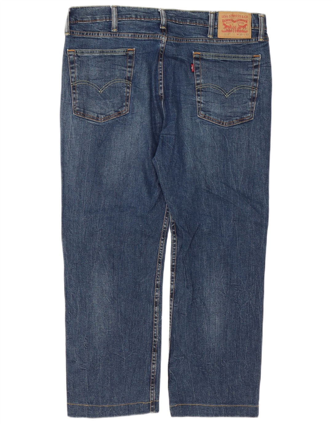 Levi's Mens 514 Straight Jeans W38 L27 Blue Cotton