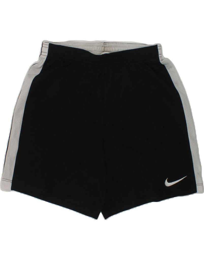 NIKE Boys Dri Fit Sport Shorts 12-13 Years Large Black Colourblock | Vintage Nike | Thrift | Second-Hand Nike | Used Clothing | Messina Hembry 