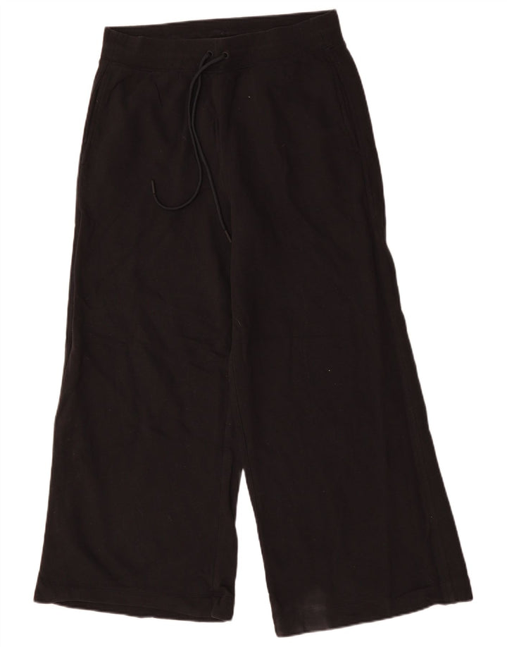 Marks & Spencer Womens Wide Leg Tracksuit Trousers UK 12 Medium Black