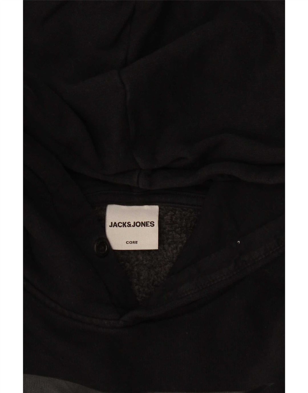 Jack & Jones Mens Graphic Hoodie Jumper Small Black