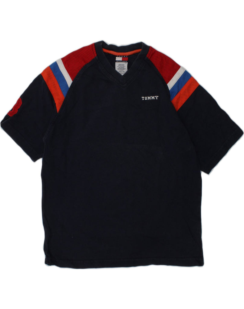 TOMMY HILFIGER Boys T-Shirt Top 8-9 Years Small Navy Blue Cotton | Vintage Tommy Hilfiger | Thrift | Second-Hand Tommy Hilfiger | Used Clothing | Messina Hembry 