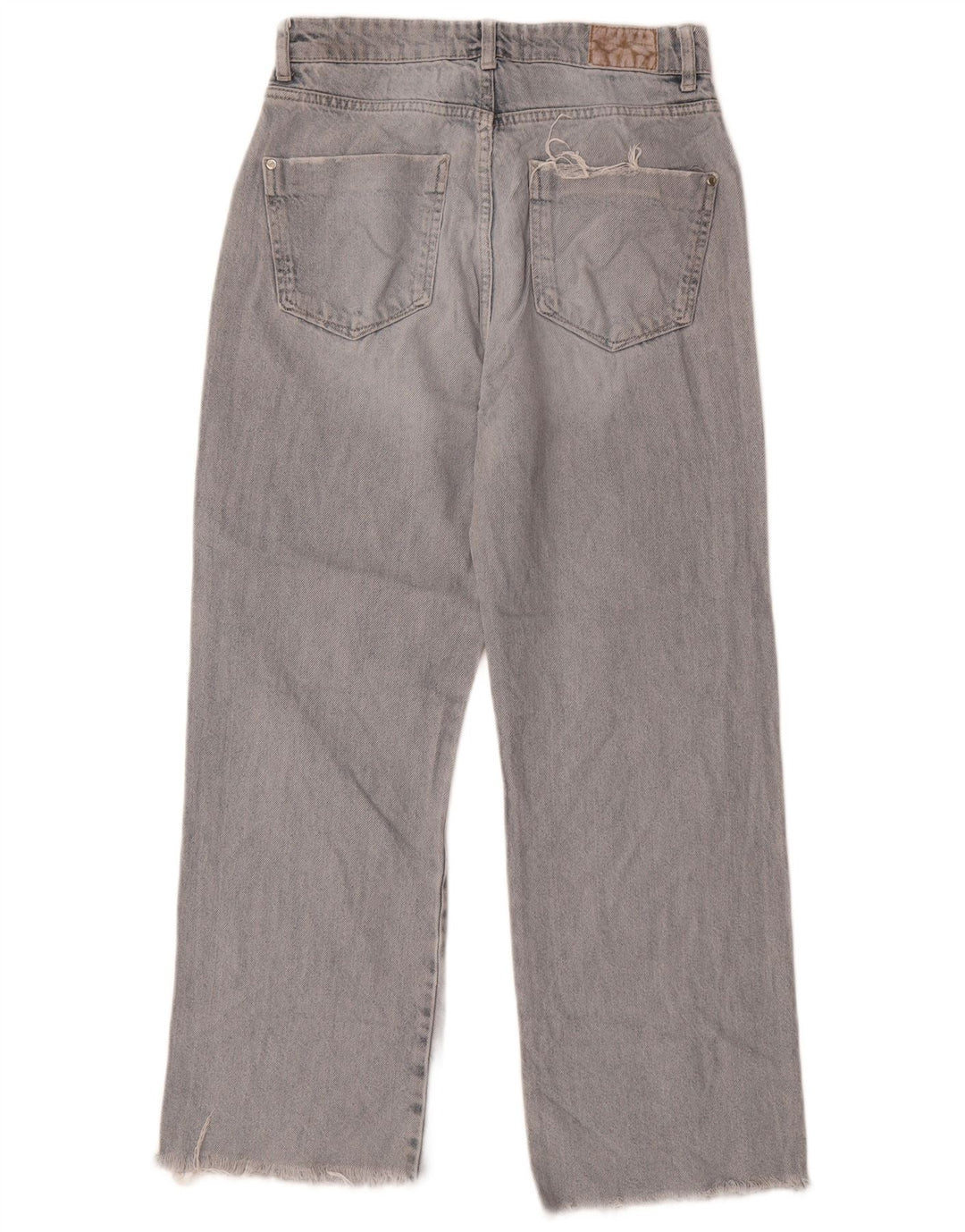 Zara Womens Distressed Wide Leg Jeans EU 38 Medium W28 L26 Blue Cotton