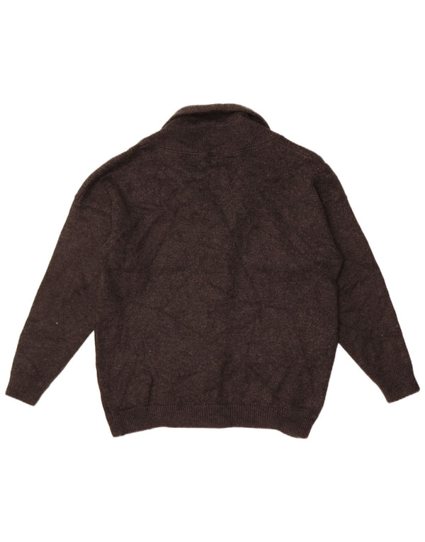Marks & Spencer Boys Cardigan Sweater 12-13 Years Medium Grey Wool