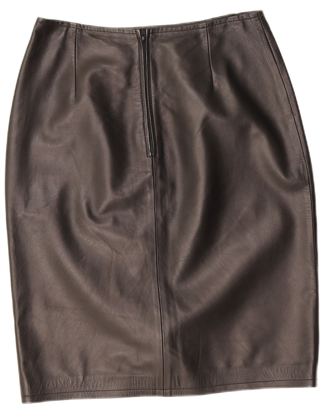 Vintage Womens Leather Skirt W26 Small Black