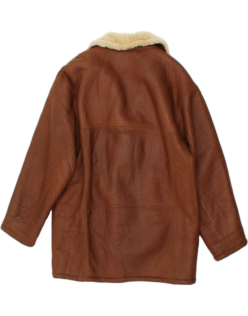 DAINESE Mens Shearling Jacket UK 38 Medium Brown Shearling Vintage Dainese and Second-Hand Dainese from Messina Hembry 