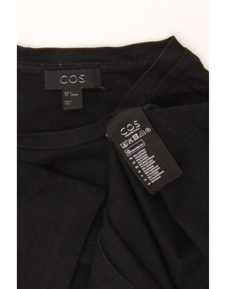 Cos Mens T-Shirt Top Small Black Cotton