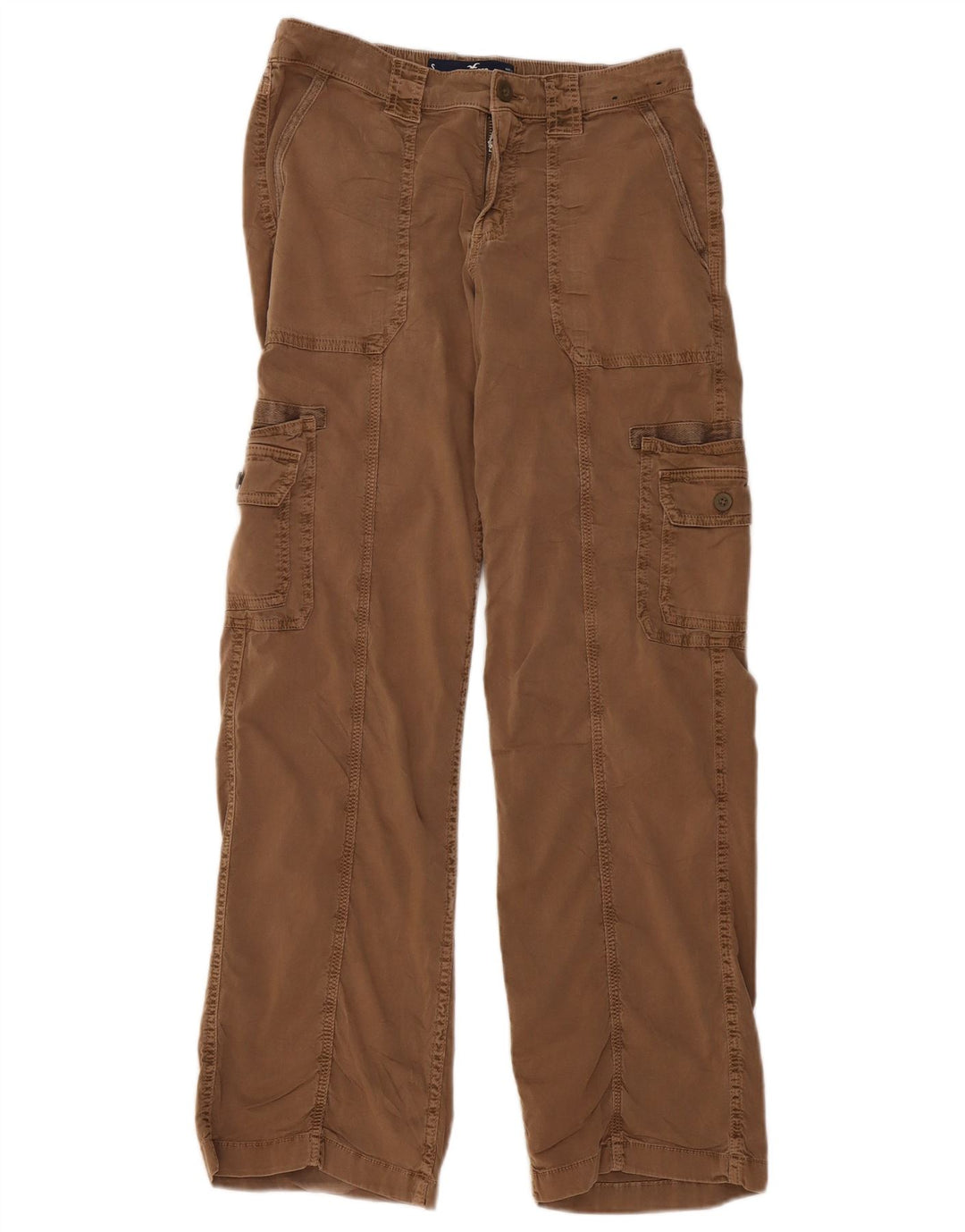 HOLLISTER Womens Baggy Low Waist Cargo Trousers Small W26 L31 Brown