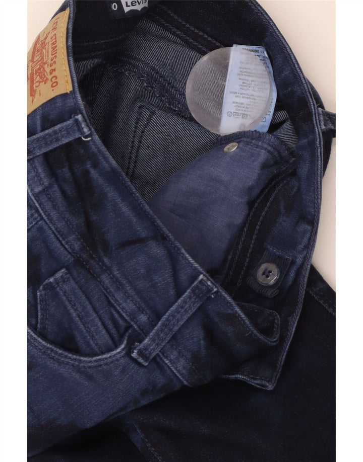 LEVI'S Boys Slim Jeans 9-10 Years Navy Blue Tie Dye Cotton