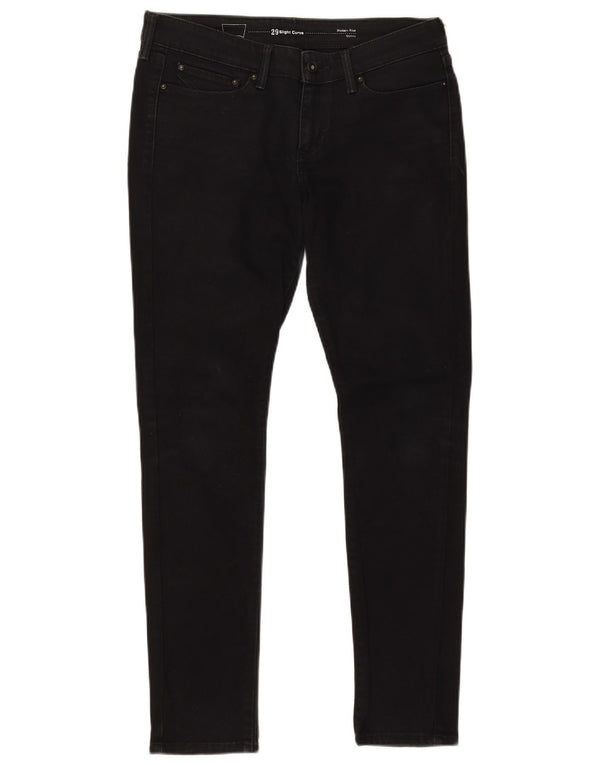 LEVI'S Womens Slight Curve Modern Rise Skinny Jeans W29 L32 Black Cotton