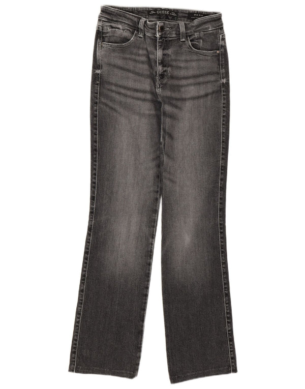 GUESS Womens Mid Rise Straight Jeans W27 L30 Grey