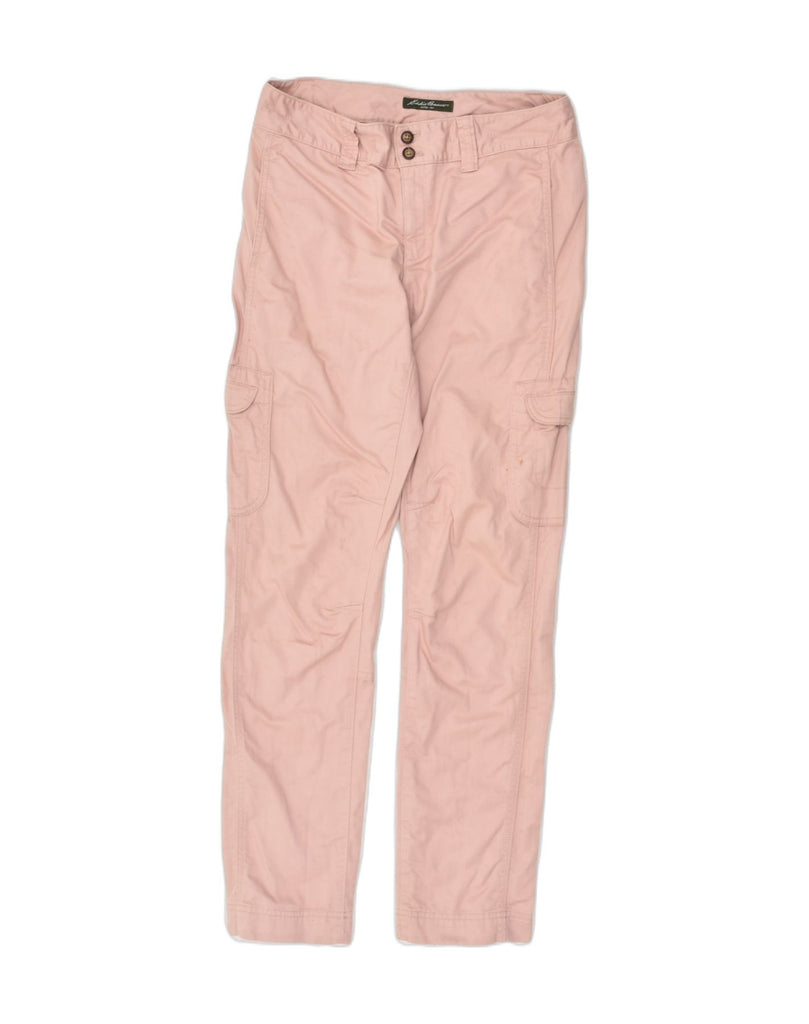 EDDIE BAUER Womens Slim Cargo Trousers US 4 Small W32 L30 Pink Cotton | Vintage Eddie Bauer | Thrift | Second-Hand Eddie Bauer | Used Clothing | Messina Hembry 