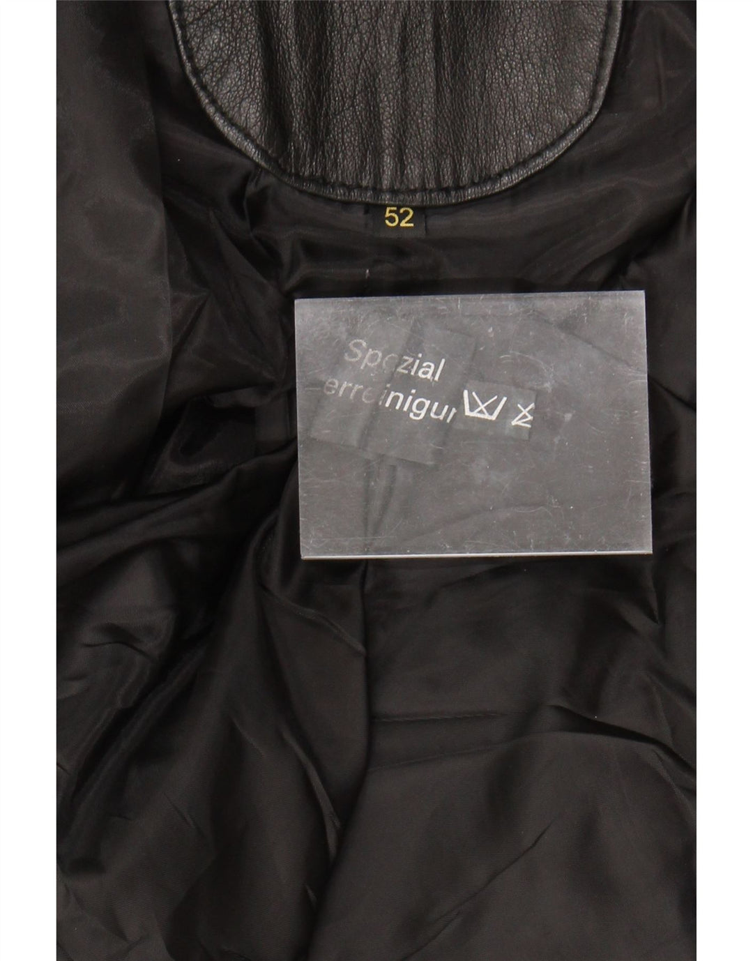 Vintage Mens Leather Jacket IT 52 XL Black Leather