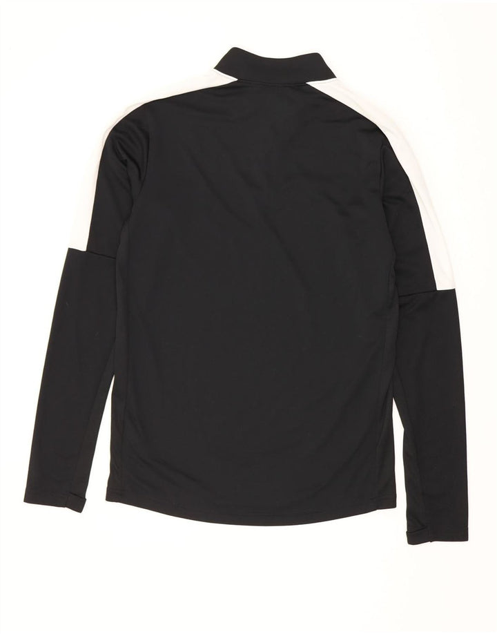 Nike Mens Dri Fit Zip Neck Top Long Sleeve Small Black Colourblock