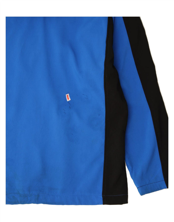 REEBOK Boys Hooded Windbreaker Jacket 14-15 Years Large Blue Colourblock Vintage Reebok and Second-Hand Reebok from Messina Hembry 