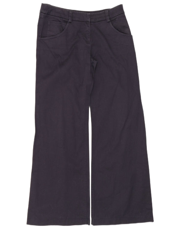 Max & Co. Womens Wide Leg Casual Trousers UK 8 Small W28 L28 Navy Blue