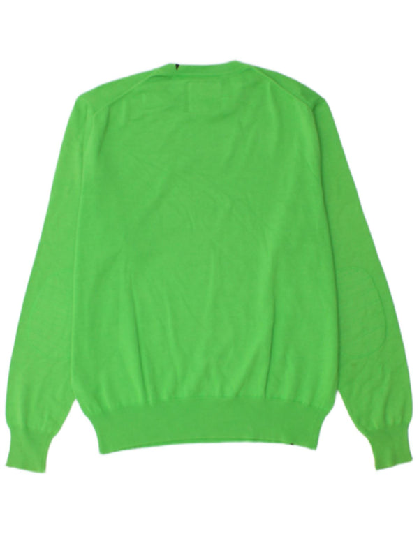 Sun68 Mens Crew Neck Jumper Sweater Medium Green Cotton