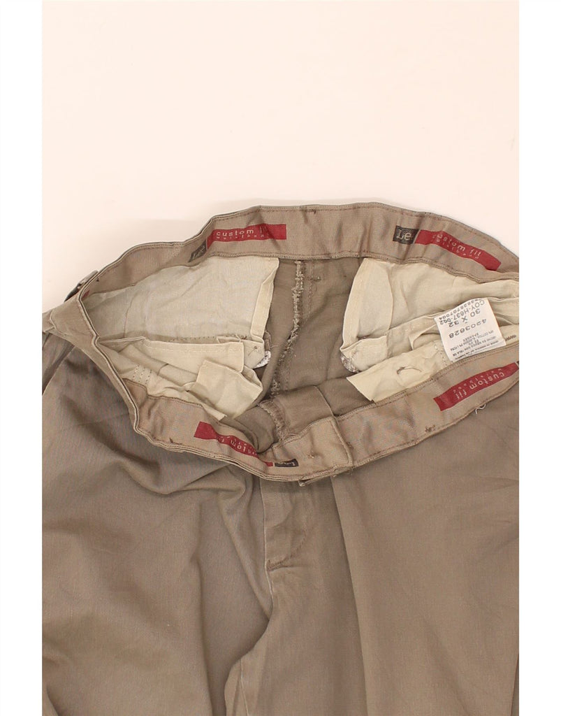 LEE Mens Custom Fit Straight Chino Trousers W30 L32 Beige Cotton | Vintage Lee | Thrift | Second-Hand Lee | Used Clothing | Messina Hembry 