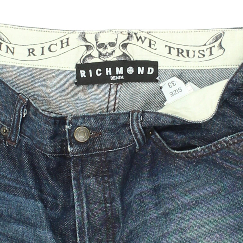 Richmond Denim Mens Blue Straight Leg Jeans | Vintage High End Designer VTG | Vintage Messina Hembry | Thrift | Second-Hand Messina Hembry | Used Clothing | Messina Hembry 