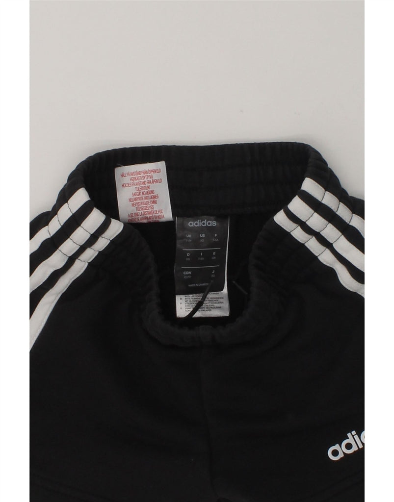 ADIDAS Girls Graphic Sport Shorts 7-8 Years Black Cotton | Vintage Adidas | Thrift | Second-Hand Adidas | Used Clothing | Messina Hembry 