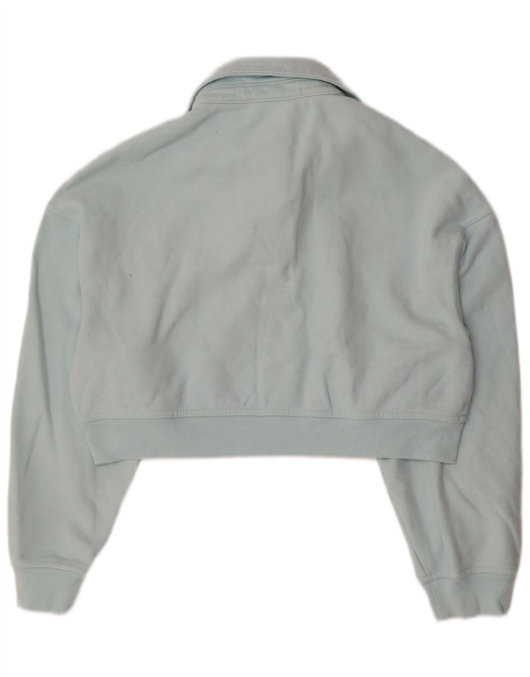 LEVI'S Womens Oversized Crop Polo Neck Sweatshirt Jumper UK 6 XS Blue