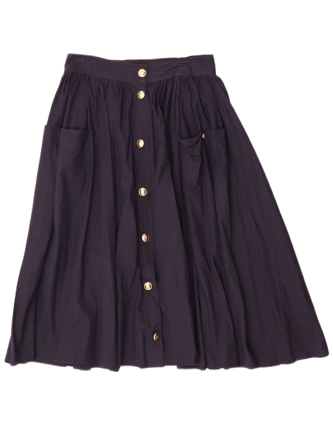 GENNY Womens Flared Skirt EU 38 Medium W28 Navy Blue